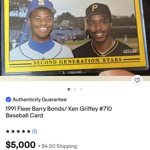 Ken Griffey Jr. / Barry Bonds Second Generation Stars - Picture 5 of 5